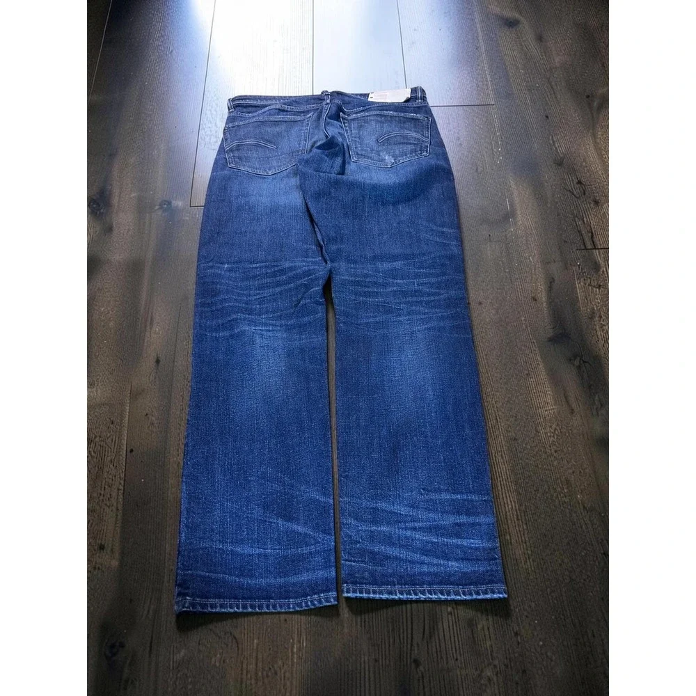 G-Star Raw Kilcot Jeans Mens 36 Blue Straight Tapered Denim Sustainable Casual